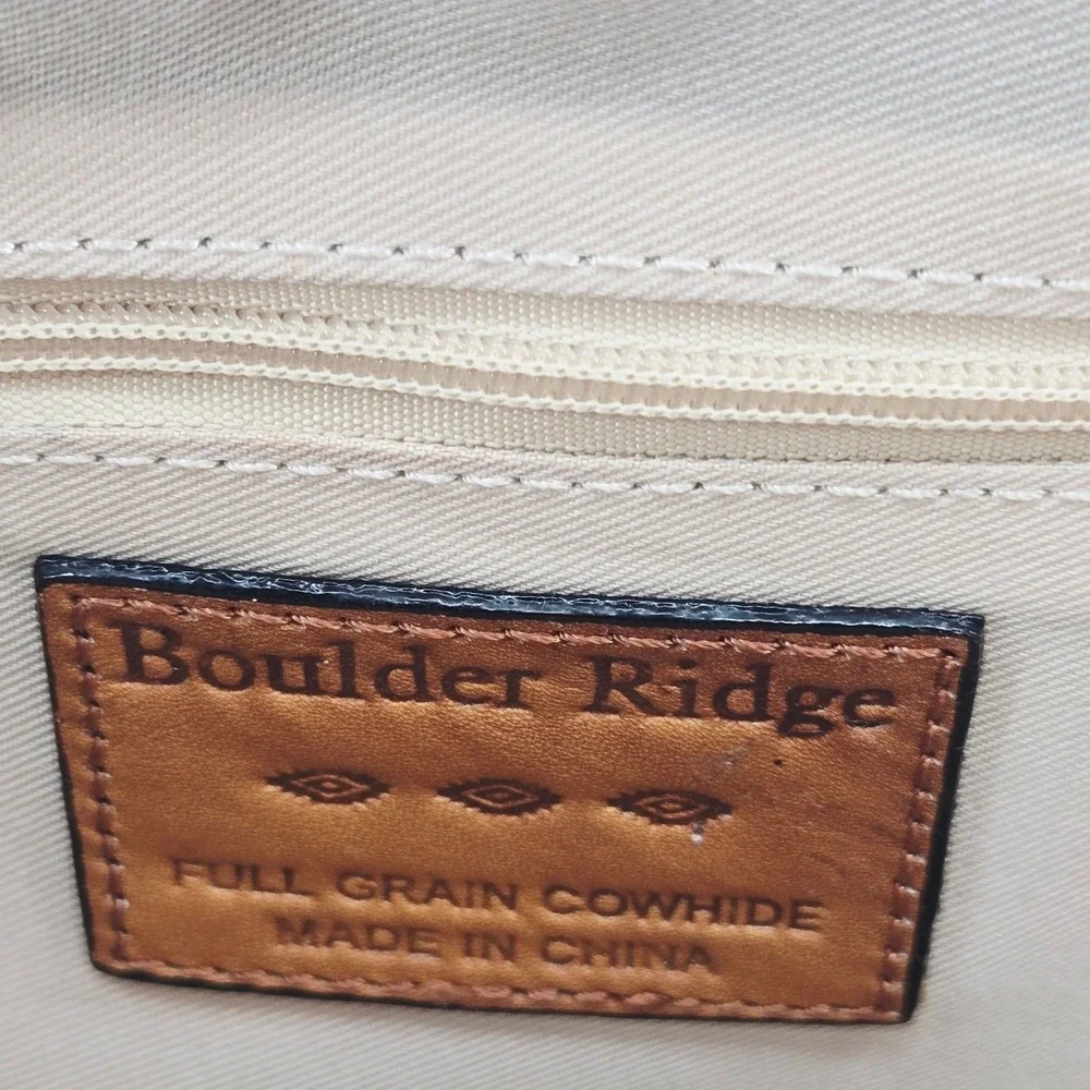 Boulder Ridge‎ Full Grain Leather Messenger Bag Vintage 90s Gorpcore Unisex